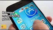 How to get rid of magnifying glass from iPhone screen