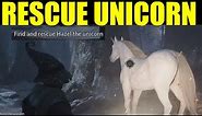 How to "find and rescue hazel the unicorn" Hogwarts Legacy Guide (The unique unicorn)