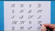 Calligraphy Letters A-Z For Beginners Easy / How To Write Capital Cursive / Lettering Handwriting