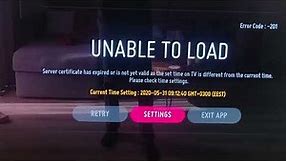 5 Ways To Fix LG TV Error Code -201 | Server Certificate has expired | Unable to load