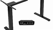 VIVO Electric Dual Motor Standing Desk Frame for 41 to 82 inch Table Tops, Frame Only, Ergonomic Standing Height Adjustable Base with Push Button Memory Controller, Black, DESK-V122EB