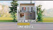 50 SQ.M 3 BEDROOM SMALL HOUSE DESIGN