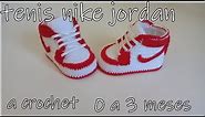 Nike Air jordan a crochet - Baby booties -0 a 3 meses