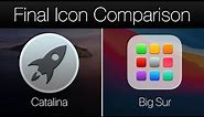 macOS 11 Big Sur vs Catalina Icons - Final Version
