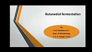 Butanediol fermentation