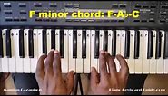 How to Play the F Minor Chord on Piano and Keyboard - Fm, Fmin