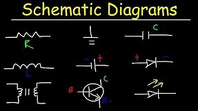 Schematic Diagrams & Symbols, Electrical Circuits - Resistors, Capacitors, Inductors, Diodes, & LEDs