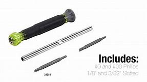 Klein Tools 4-in-1 Electronics Phillips 00, Slotted 1/8 Replacement Bits 13392
