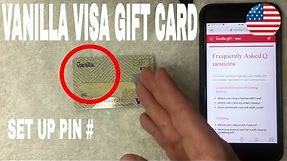✅ How To Set Up PIN On Vanilla Visa Gift Card 🔴