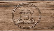 Barber Shop Logo Design Tutorial | Engraved Logo on Wood