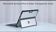 Fintie Surface Pro 10/Surface Pro 9 Folio Rugged Case - Clear Transparent, Kickstand Protection
