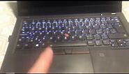 How to turn on light on keyboard lenovo thinkpad T490