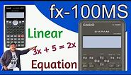 How to solve equations in CASIO fx-100MS✅