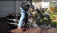 Matchless X 3 (998cc, v twin) 1931; starting and running the bike. in HD