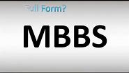 MBBS Full Form - Meaning