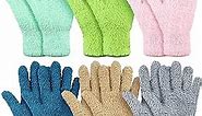 Bencailor 6 Pairs Microfiber Dusting Gloves, Dusting Cleaning Gloves Microfiber Gloves for Plants House Blinds Car Dust Mitt (Fresh Color)