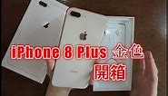 超美金色 iPhone 8 Plus 開箱【玻璃不小心爆了...】