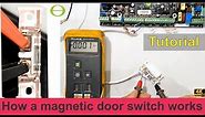 How does a magnetic door contact switch work for an alarm system- tutorial