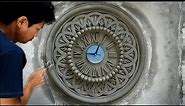 DIY antique roman clock with cement