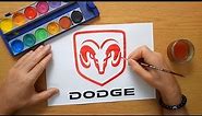 How to draw a Dodge logo