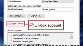 Unlock User Accounts in Active Directory