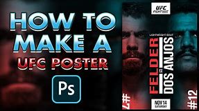 How to Make a UFC Fight Night Poster (Felder vs RDA) | Photoshop