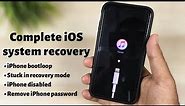 Complete iOS system recovery by Tuneskit