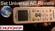 How to Set Universal Remote Control Codes with Panasonic Air Conditioner | Chunghop K-1028E