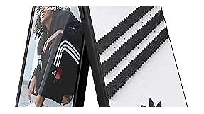 adidas Phone Case Compatible with iPhone 13 Pro Max, White and Black Stripes Molded Design, Shockproof, Impact-Resistant, Fully Protective Originals Cell Phone Cover with Snap-On Design