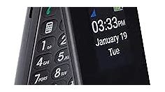 Snapfon ezFlip 4G Unlocked | Touch-Screen Big-Button Flip Phone for Seniors, Nationwide 4G Volte, SOS Button, Hearing Aid Compatible, Mobile Monitoring Service Ready