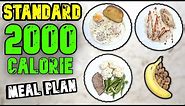 A Standard 2000 Calorie Meal Plan