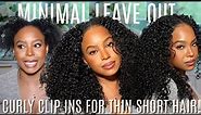 BEST CURLY CLIP INS FOR THIN FINE HAIR + NO EDGES OUT QUICK WEAVE METHOD FOR BEGINNERS | CURLSQUEEN