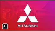 Mitsubishi Logo Design | Adobe Illustrator