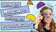 How To Measure Using a Protractor | Educational Kids Math Video