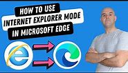 How To Use Internet Explorer In Microsoft Edge