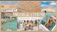 MILOS & ATHENS GREECE VLOG | exploring Plaka, Kleftiko, Sarakiniko, the Acropolis, & more!