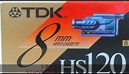 TDK HS120 8mm High Standard Video Cassette Tape