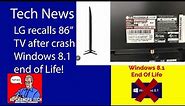 Recall - LG recalls 86" TV Recalls Due to Serious Tip-Over and Entrapment Hazards Win 8.1
