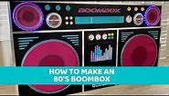 80's Boombox DJ Booth Tutorial - Make your own 6 foot wide boombox as an eighties party decoration!