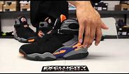 Air Jordan 8 Retro "Phoenix Suns" Unboxing Video at Exclucity