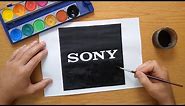 How to draw a Sony logo