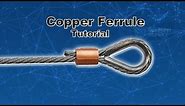 How to crimp wire rope ferrules Copper (Diy)
