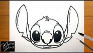 How to Draw Stitch Face Easy