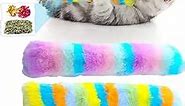 12 Inch Rainbow Cat Kicker Toys Plush with Catnip & Crinkle Toy Inside for Interactive Outdoor and Indoor Cats (3 Count)