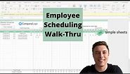 Employee Scheduling Excel & Google Sheets Template Step-by-Step Video Tutorial by Simple Sheets