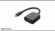 USB C to VGA Adapter (USB-C to VGA Adapter) Thunderbolt 3 Compatible | Cable Matters