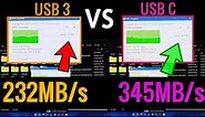 Actual Speed Difference between USB 3 VS. USB C