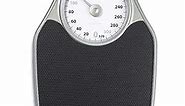 Thinner by Conair Scale for Body Weight, Analog Bathroom Scale in Black