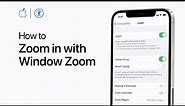 How to zoom in on your iPhone or iPad screen with Window Zoom — Apple Support
