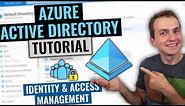 Azure Active Directory (AD, AAD) Tutorial | Identity and Access Management Service